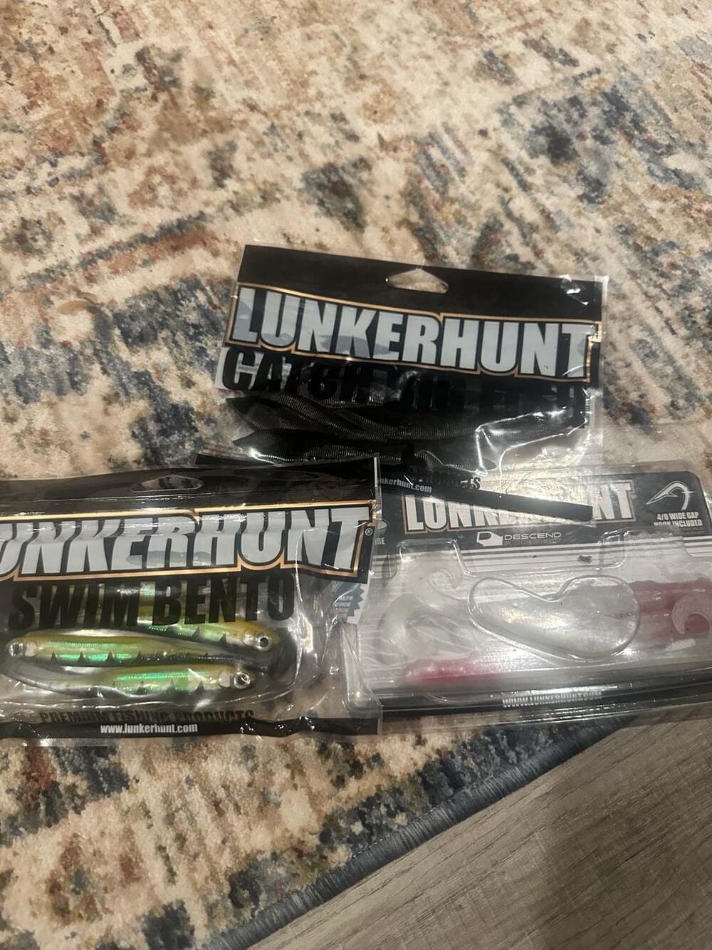 Lunkerhunt Fishing Lures Lot - Swim Bento, Leech, and Salamander Soft Plastics